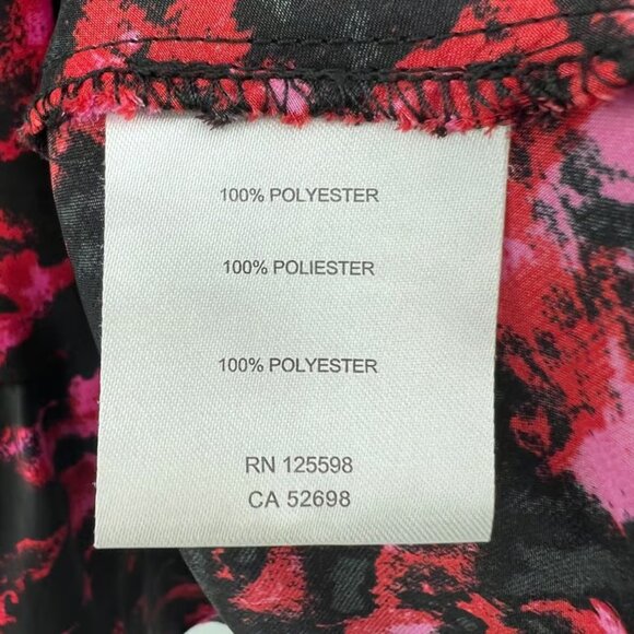 Ellen Tracy SMALL Pink Abstract Boho Long Sleeve Peasant Top Blouse Shirt - Picture 6 of 6